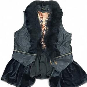 Shamac fashion faux leather jacket